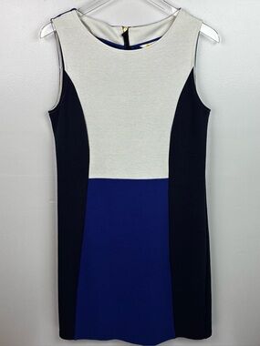 Boden Geraldine Ottoman Knit Sleeveless Colorblock Dress